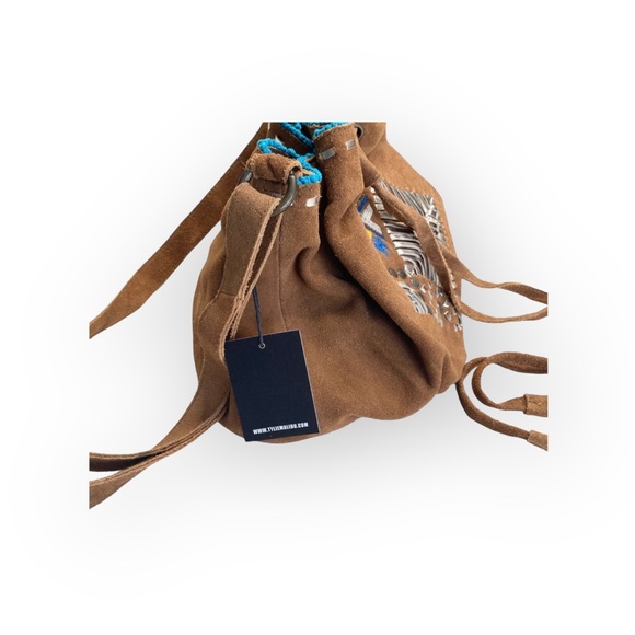 VHTF: new Tylie Malibu ꧁ Embellished Medicine Crossbody Bag ꧂ Chocolate Suede ꧂ - Picture 6 of 16